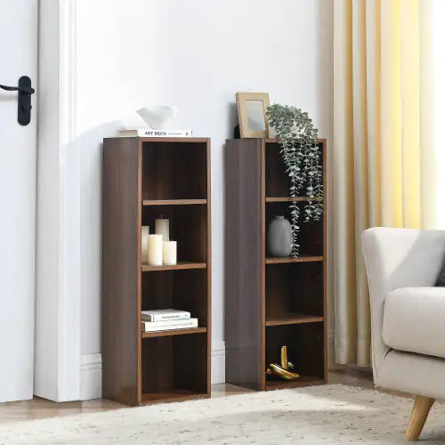 Slim 8-Tier Storage Tower - Walnut