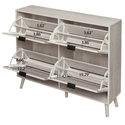 Modern 4-Door Entryway Shoe Organizer