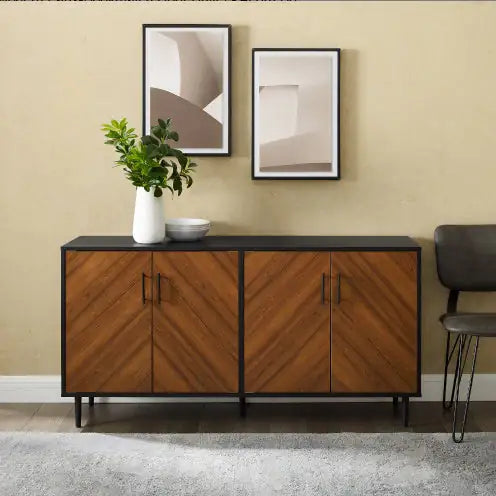 Acorn Mid-Century Bookmatch Storage Buffet