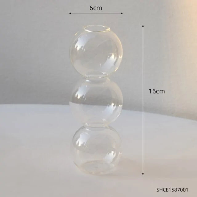 Modern Bubble Glass Vase Decor