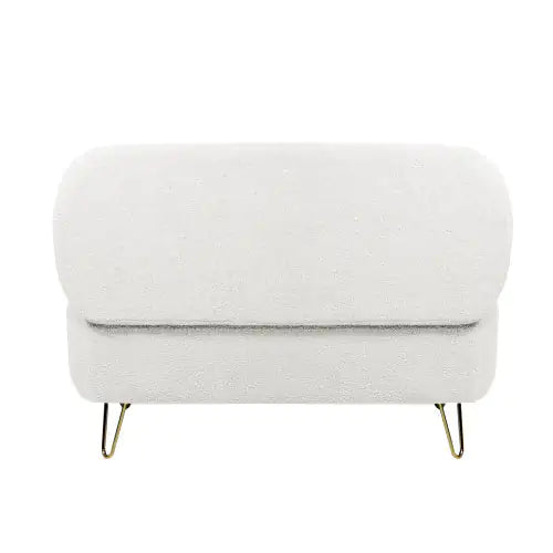 Ivory White Bedside Storage Footstool