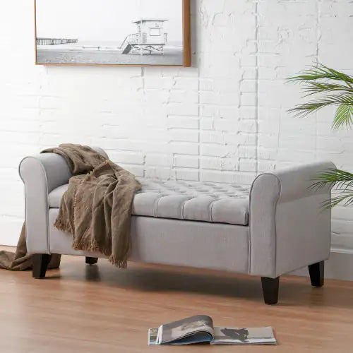 MODERN TUFTED STORAGE BENCH