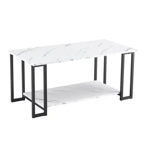 MDF White Marble Coffee Table