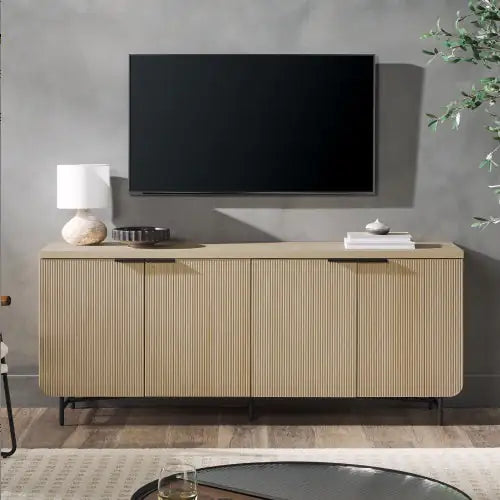 Modern Fluted-Door Minimalist Storage Sideboard