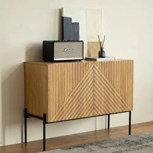 Grooved Dual-Door Sideboard