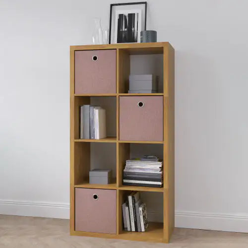 Walnut 8-Cube Display Shelf