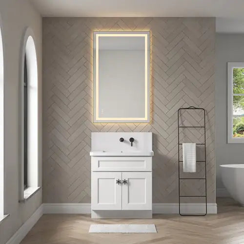 GoldLuxe Dimmable 40x24 Bathroom Mirror