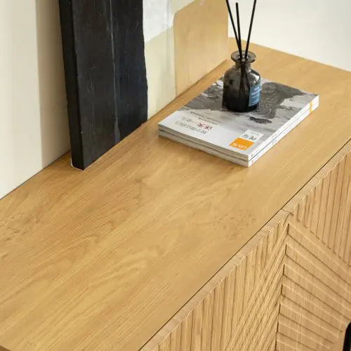 Grooved Dual-Door Sideboard