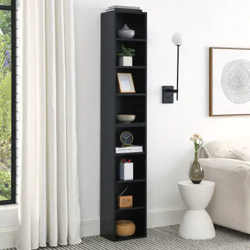 Slim 8-Tier Storage Tower - Black