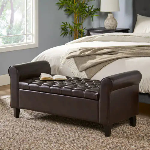 HAYES TUFTED STORAGE BENCH