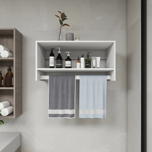 Modular Wood Bathroom Shelving