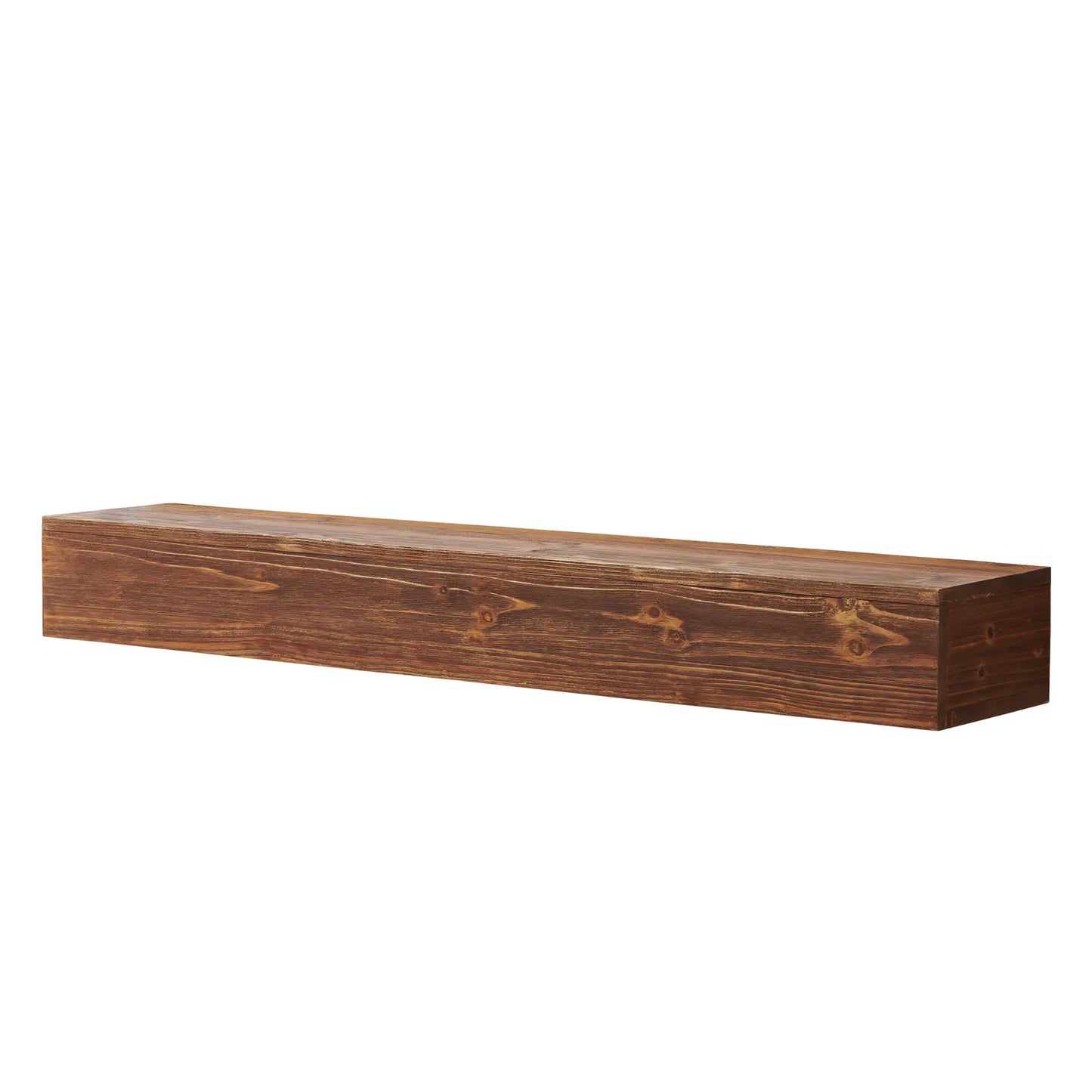 72-Inch Wooden Wall Mantel Rack