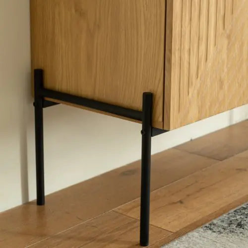 Grooved Dual-Door Sideboard