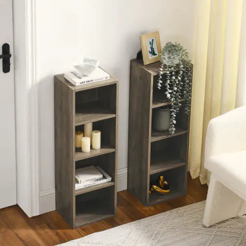 Slim 8-Tier Storage Tower - Grey