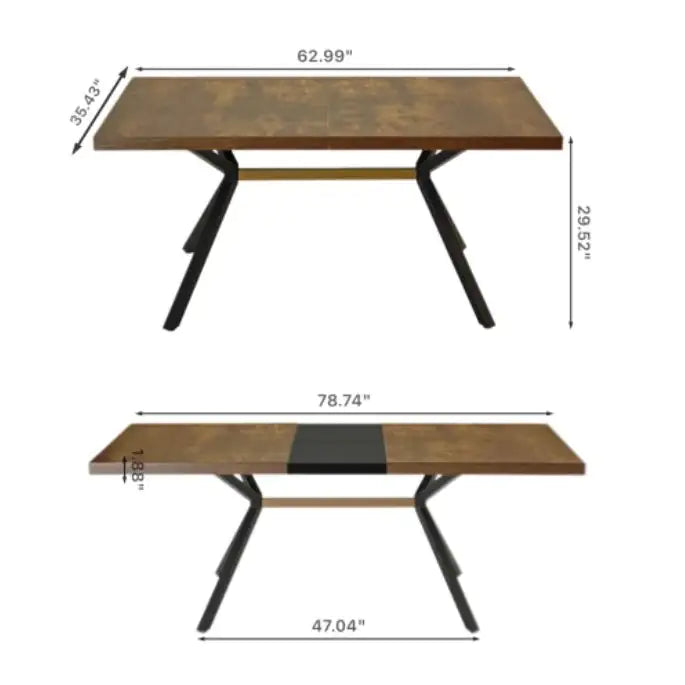 Antique-Style Expandable Walnut Dining Table