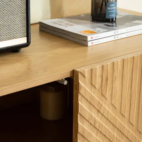 Grooved Dual-Door Sideboard