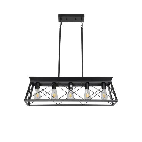 Rectangular Metal Island Light for Modern Spaces