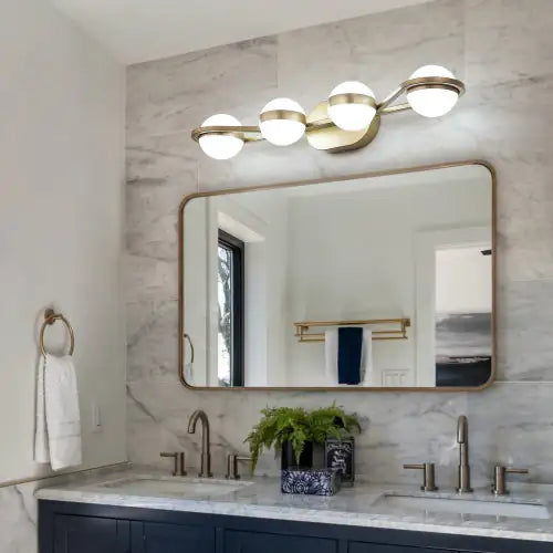 Modern Minimalist Gold Bathroom Vanity Light