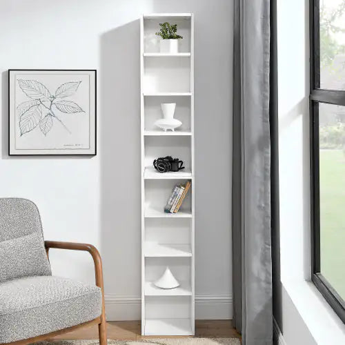 Slim 8-Tier Storage Tower - White