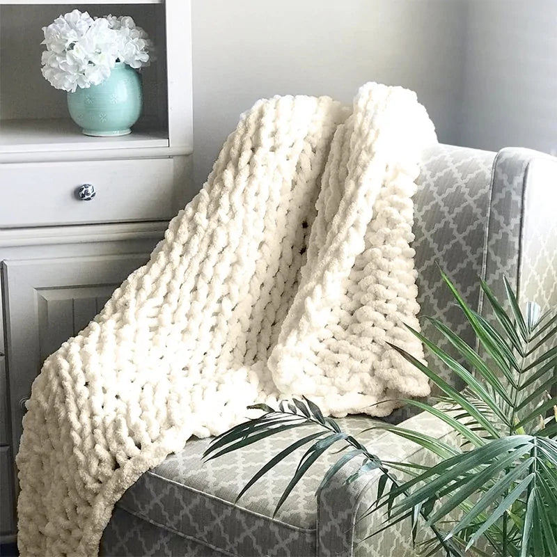 Chunky Knitted Blanket