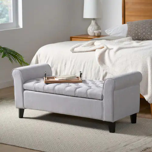 MODERN TUFTED STORAGE BENCH