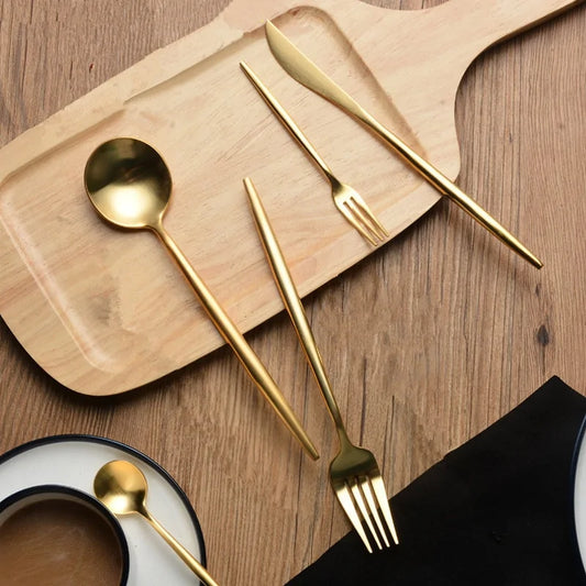 Gold Cutlery Set Stainless Steel