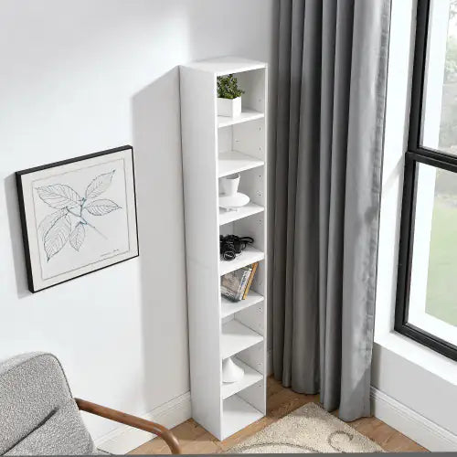 Slim 8-Tier Storage Tower - White