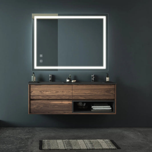 32x24 LED Illuminated Vanity Mirror with Smart Touch & Anti-Fog