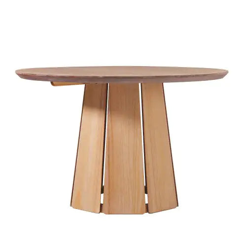 Contemporary Cerused Oak Round Dining Table