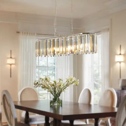 Elegant Oval Crystal Chandelier