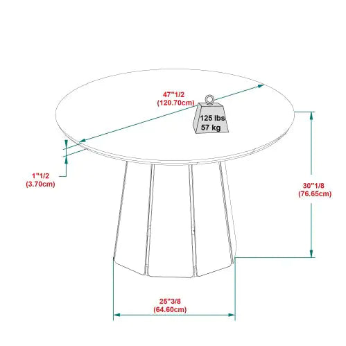 Contemporary Cerused Oak Round Dining Table