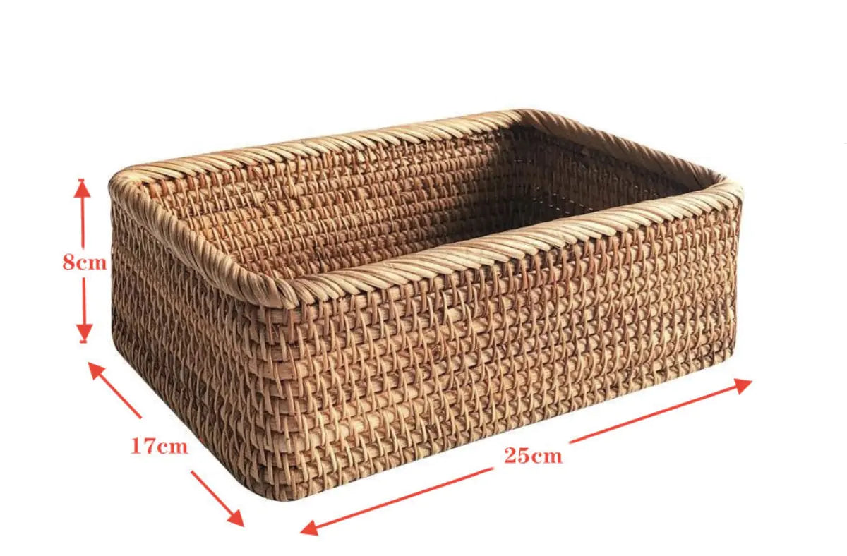 Handmade Rattan Tray Basket