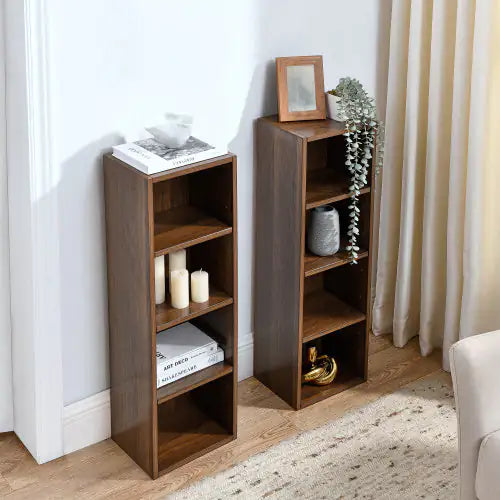 Slim 8-Tier Storage Tower - Walnut