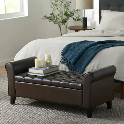 HAYES TUFTED STORAGE BENCH