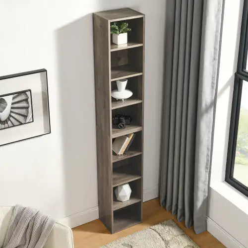 Slim 8-Tier Storage Tower - Grey