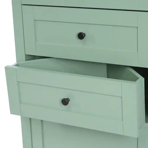 Verdant Corner Cabinet with Three Drawers