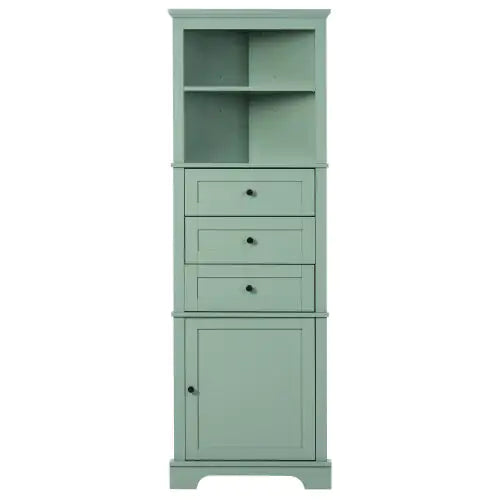 Verdant Corner Cabinet with Three Drawers