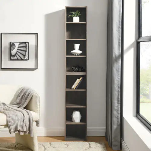 Slim 8-Tier Storage Tower - Grey