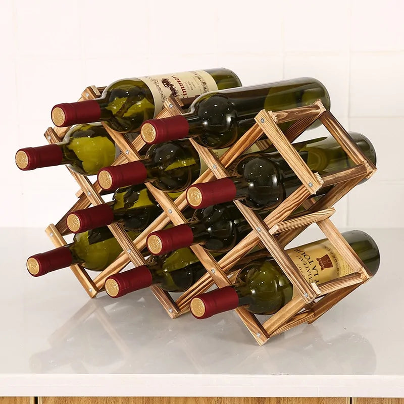 Elegant Wooden Wine Holder