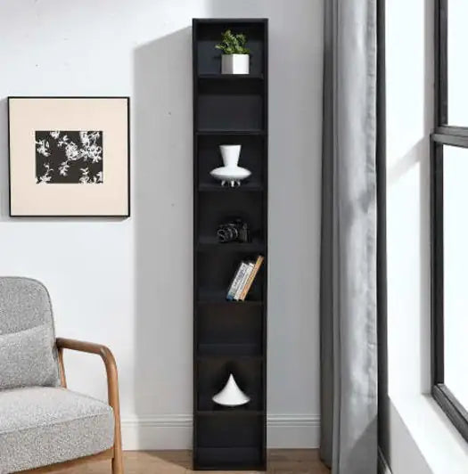 Slim 8-Tier Storage Tower - Black