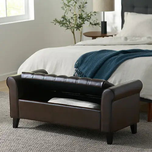 HAYES TUFTED STORAGE BENCH