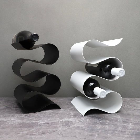 Minimalist S-Shaped Wine Rack