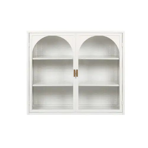 Elegant Two-Door Glass Wall Cabinet