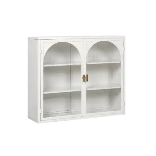 Elegant Two-Door Glass Wall Cabinet