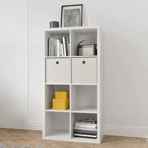 Modular 8-Cube White Organizer