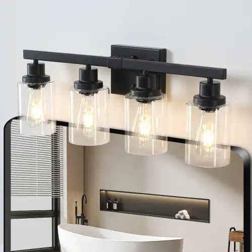 Rustic Black Iron Vanity Lights