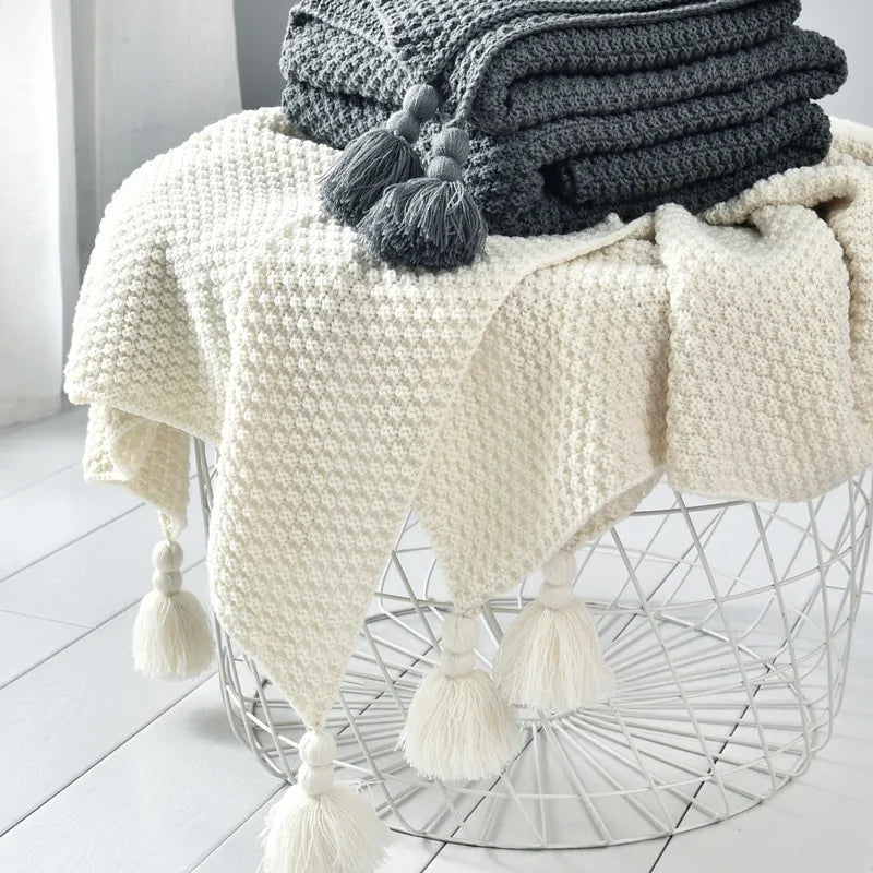 Crafted Comfort Tassel Throws