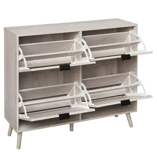 Modern 4-Door Entryway Shoe Organizer