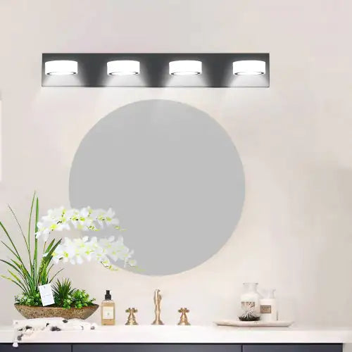 Sleek LED Black Vanity Wall Light