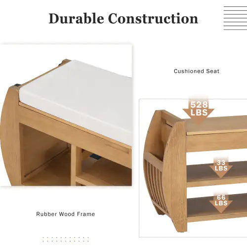 Retro Multifunctional Storage Bench